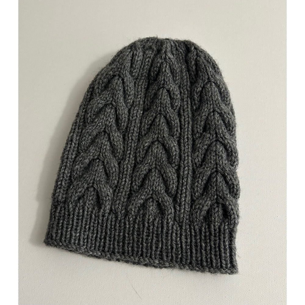 ASO‎ Bella Swan ALT Grey Hand‑Knitted Cable Beanie